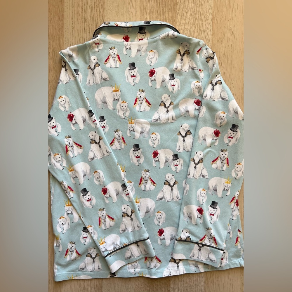 BedHead Pajamas M Organic Cotton Polar Bear Print Made USA - Picture 9 of 16
